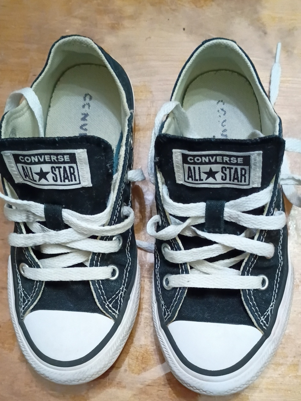 Converse Kids Black and White Canvas Low-Top Sneakers